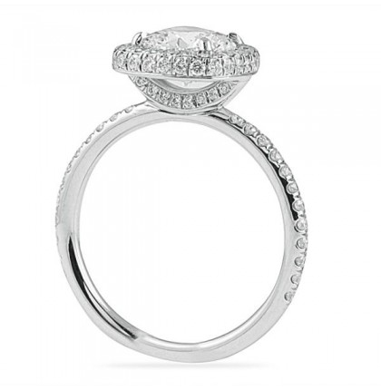 1.40 carat Round Diamond Double Edge Halo Engagement Ring