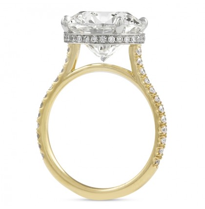 6.01 carat Round Diamond Signature Wrap Engagement Ring