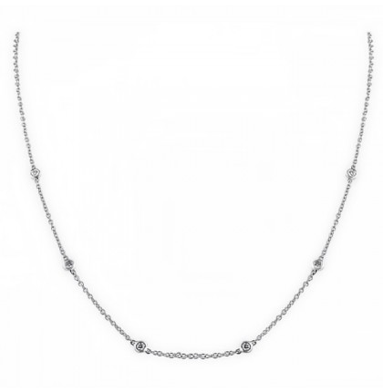 .20 carat TW Diamond By Yard White Gold Necklace