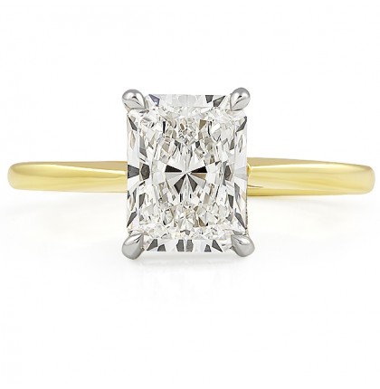 1.96ct Radiant Cut Lab-Grown Diamond Solitaire Ring top