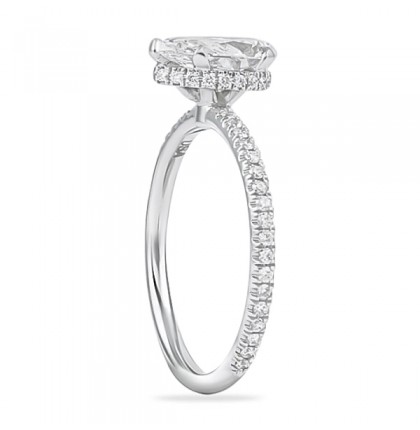 1.25ct Pear Shape Diamond Signature Wrap Engagement Ring angle