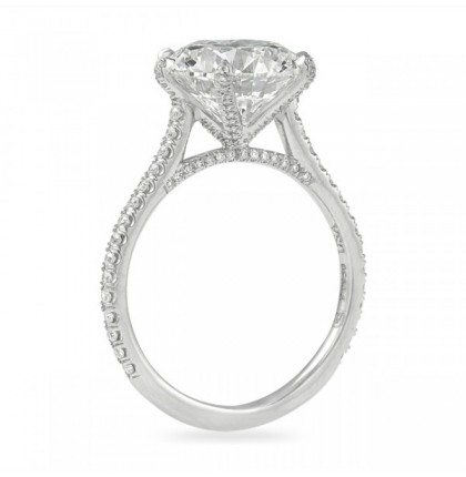 4.30ct Round Diamond Six-Prong Engagement Ring flat