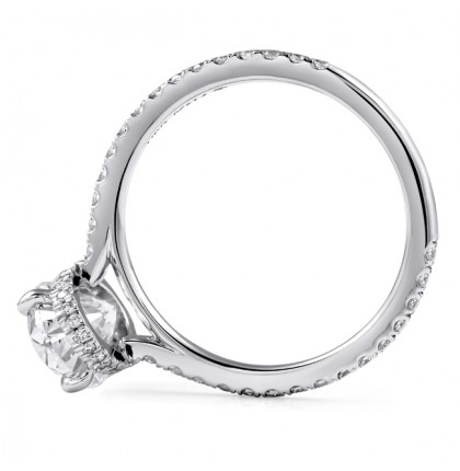 2.20 carat Oval Diamond Signature Wrap Engagement Ring flat