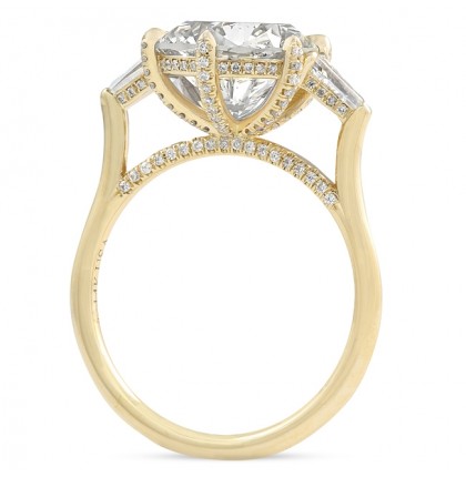 3 carat Round Diamond Three-Stone Engagement Ring