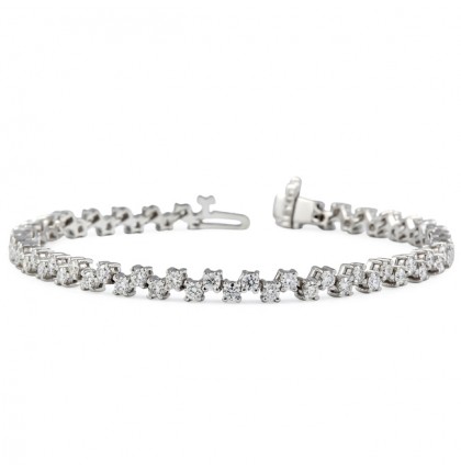 3.6 carat Diamond 'Zig-Zag' Tennis Bracelet