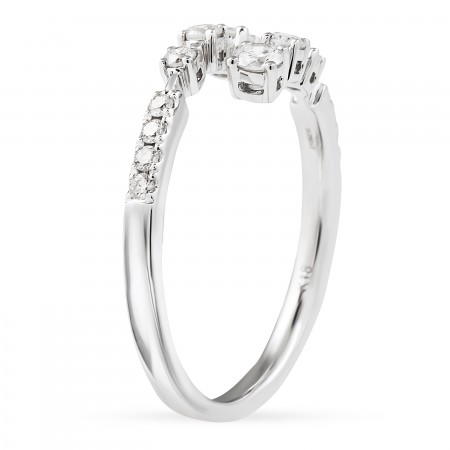 Pave and Prong Wrap Ring flat