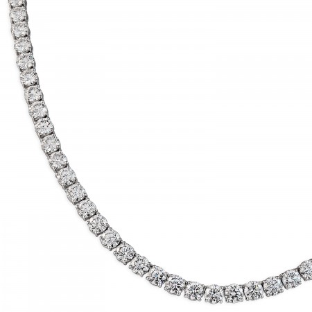24.7 carat TW Round Lab Diamond Tennis Necklace