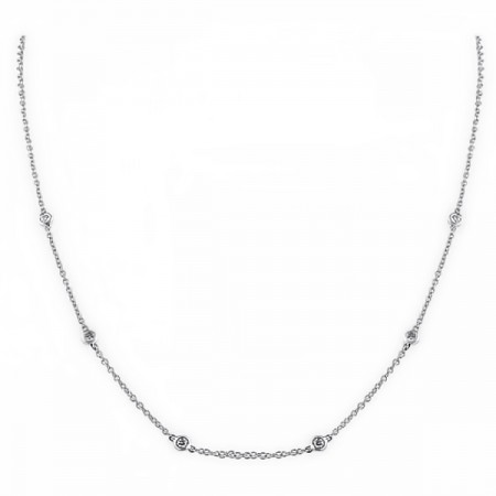 .20 carat TW Diamond By Yard White Gold Necklace