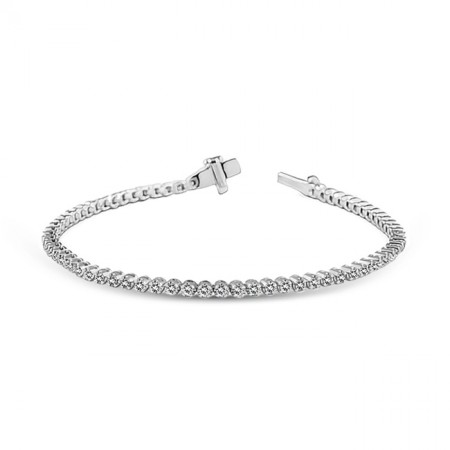 Diamond Two-Row Tennis Bracelet, 8.25