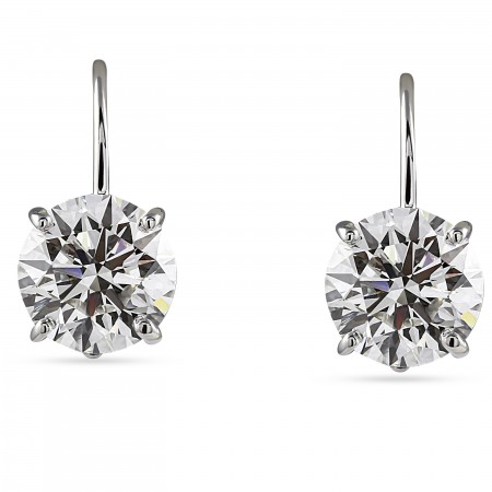 5.41 carat TW Lab Diamond Drop Earrings front