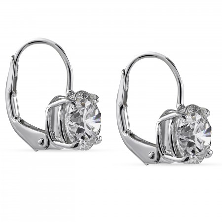 5.41 carat TW Lab Diamond Drop Earrings front