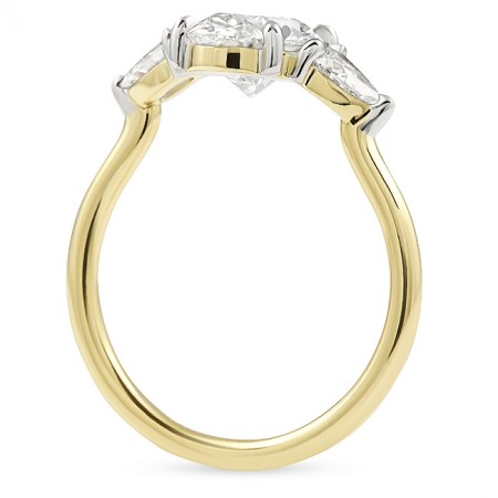 1.63 carat Oval Lab Diamond Invisible Gallery­™ Three-Stone Ring front