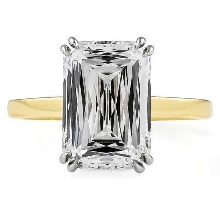 5.01 carat Hybrid Step-Cut Invisible Gallery™ Engagement Ring top