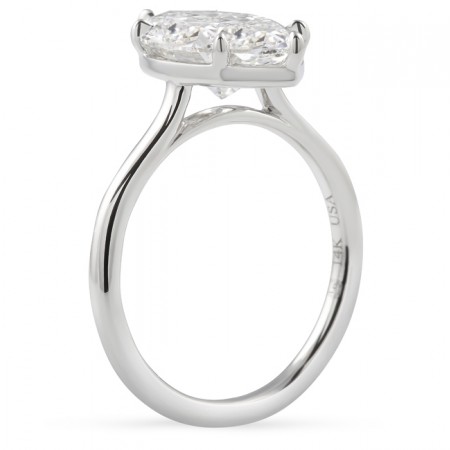 3.02 carat Marquise Lab Diamond Solitaire Engagement Ring flat
