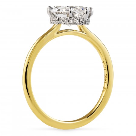 1.82 carat Marquise Shape Lab Diamond Solitaire Ring flat