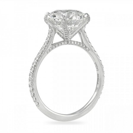 4.30ct Round Diamond Six-Prong Engagement Ring flat