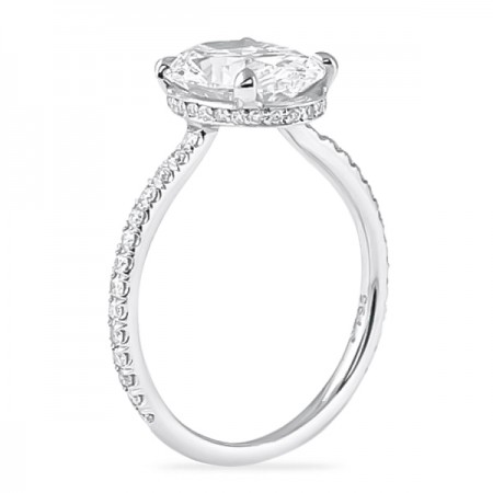 2.30 Carat Oval Diamond Invisible Gallery™ Engagement Ring angle