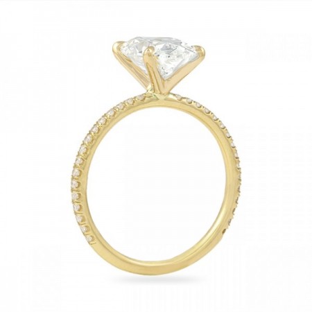 2.50 ct Oval Diamond Yellow Gold Four-Prong Engagement Ring