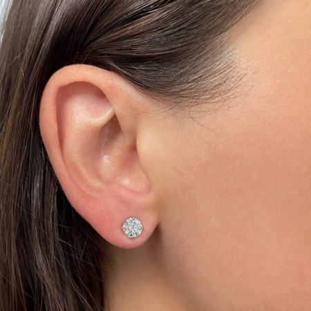 1.93	carat TW Diamond Stud Earrings white gold