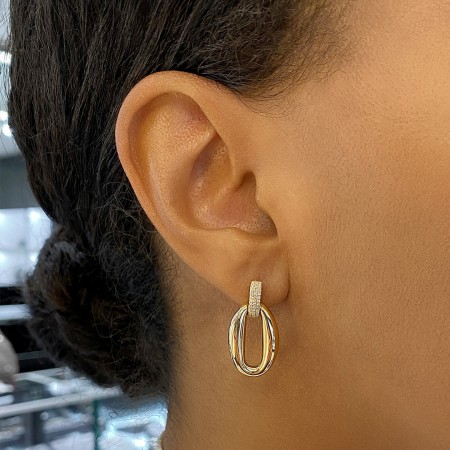Drop Link Earrings front