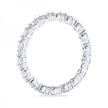 .80 carat Alternating Size Round Diamond Shared Prong Eternity Ring flat