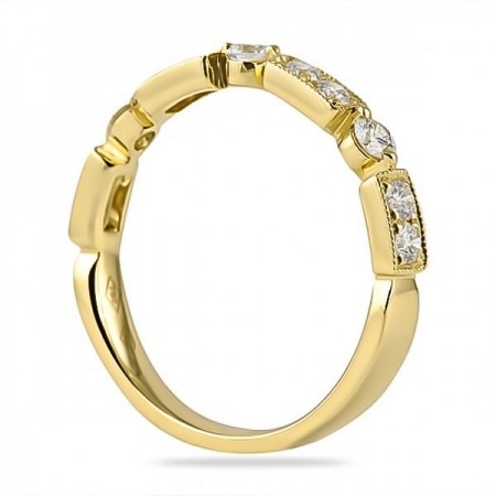 .50 ct Diamond Yellow Gold Wedding Band Ring angle