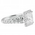 3.50 carat Princess Cut Diamond Halo Engagement Ring profile