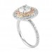 1.20 carat Round Diamond Double Halo Engagement Ring profile