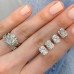 2.60 carat Radiant Cut Diamond Three-Stone Engagement Ring loose lifestyle