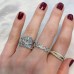 3.02 carat Emerald Cut Diamond Three-Stone Engagement Ring lifestyle hand