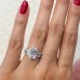 3.09 carat Emerald Cut Lab Diamond Engagement Ring lifestyle