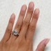 2.71 carat Emerald Cut Lab Diamond Bezel Set Ring lifestyle hand
