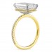 4.22 carat Emerald Cut Lab Diamond Signature Wrap Ring profile