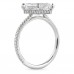 3.04ct Hybrid Step Cut Lab Diamond Engagement Ring profile