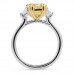 3.02 carat Yellow Radiant Cut Diamond Three-Stone Ring profile
