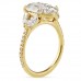 3.57 carat Oval and Angled Marquise Lab Diamond Five Stone Ring profile