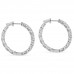 3.1 carat Oval Shape Lab Diamond In-Out Hoop Earrings profile