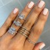 2.51 carat Cushion Diamond Encrusted Basket Engagement Ring lifestyle hand