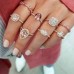 Pear Shape Morganite Rose Gold Halo Ring with Split Band top lifestyle