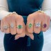 0.82 carat Marquise Diamond Two-Tone Halo Engagement Ring lifestyle fist