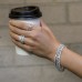 12 carat Pear Shape Lab Diamond Alternating Tennis Bracelet lifestyle coffee