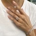 4.20 carat Emerald Cut Diamond Super Slim Engagement Ring lifestyle hand