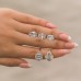 4.10 carat Emerald Lab Diamond Three Stone Ring lifestyle trending
