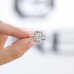 3.81 carat Radiant Cut Lab Diamond Bezel Set Ring lifestyle blue