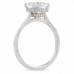 Cushion Moissanite Double Signature Wrap Engagement Ring  side view