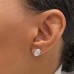 3.35 carat TW Oval Shape Lab Diamond Studs lifestyle ear