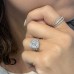 5.08ct Emerald Cut Lab Diamond Three-Stone Engagement Ring lifestyle