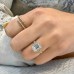 emerald cut moissanite yellow gold engagement ring lifestyle