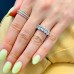 3ct Oval Lab Diamond 5-Stone U-Shape Ring lifestyle