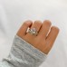 2.76 carat Oval Lab Diamond Bezel Set Pave Wrap Ring lifestyle paired